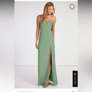 Matcha green Azazie Bridesmaid Dress